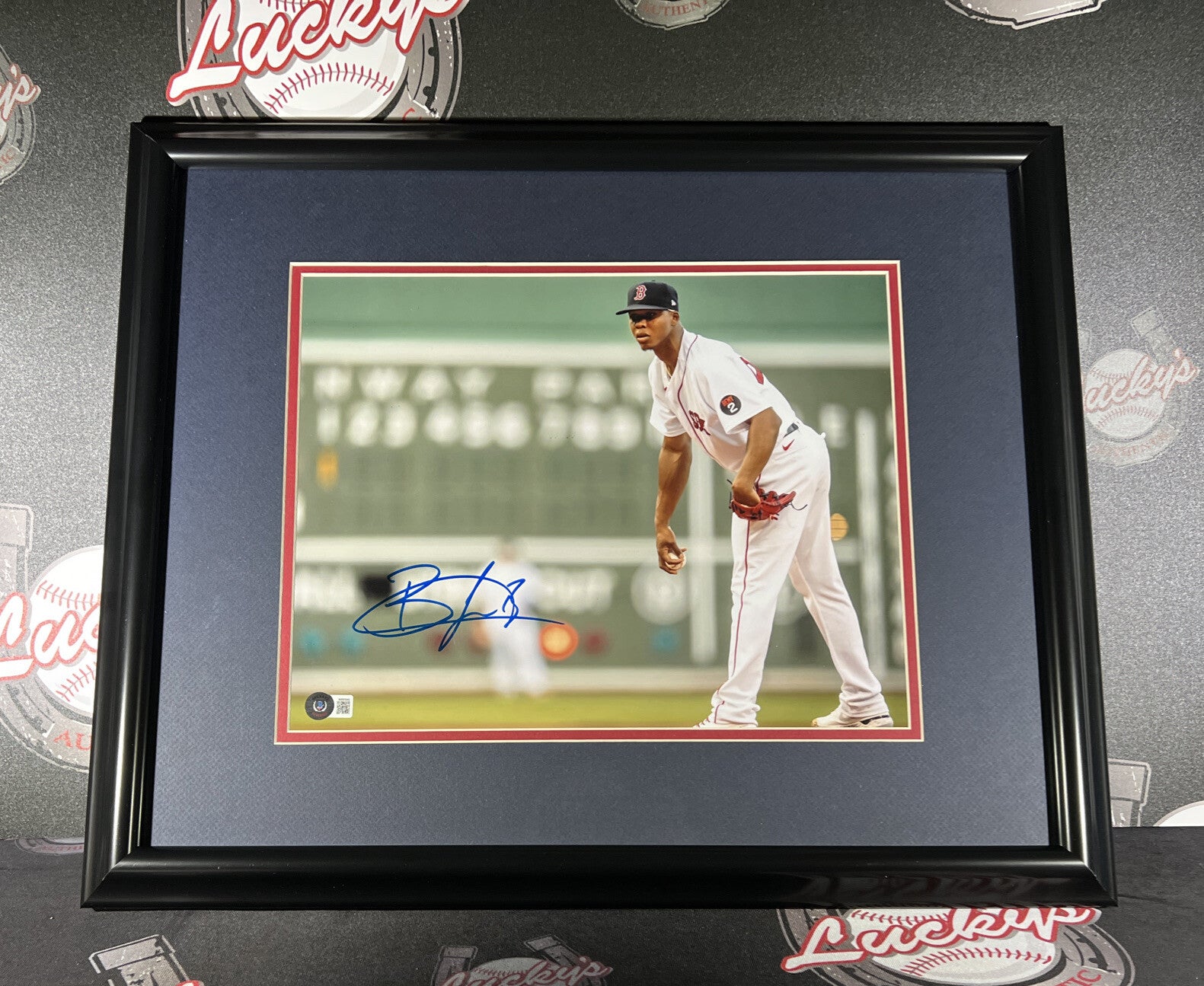 Brayan Bello Signed Framed 11x14 Photo Boston Red Sox Beckett Witness BAS0