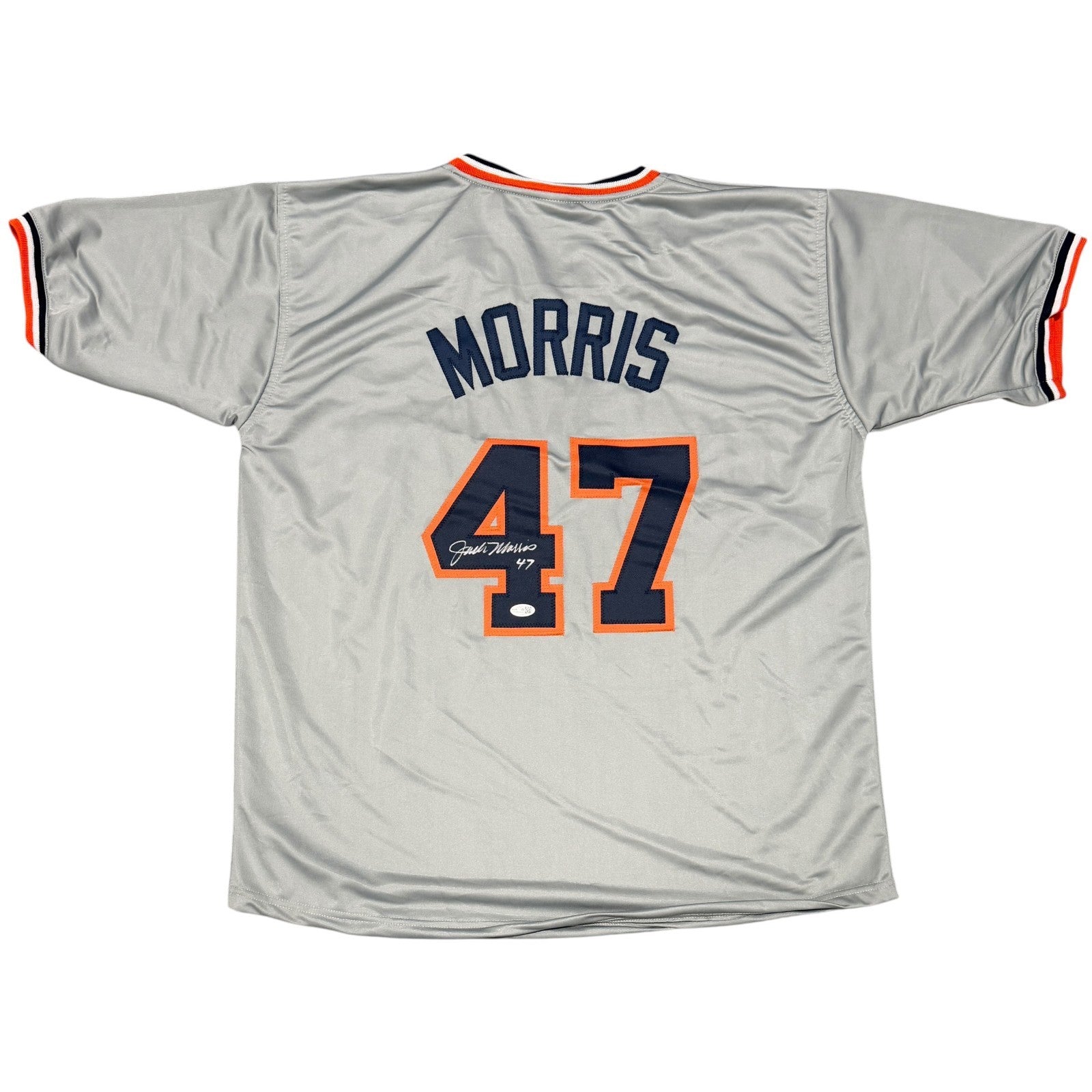 Jack Morris Signed Detroit Tigers Custom Jersey w/ #47 JSA Witness COA0