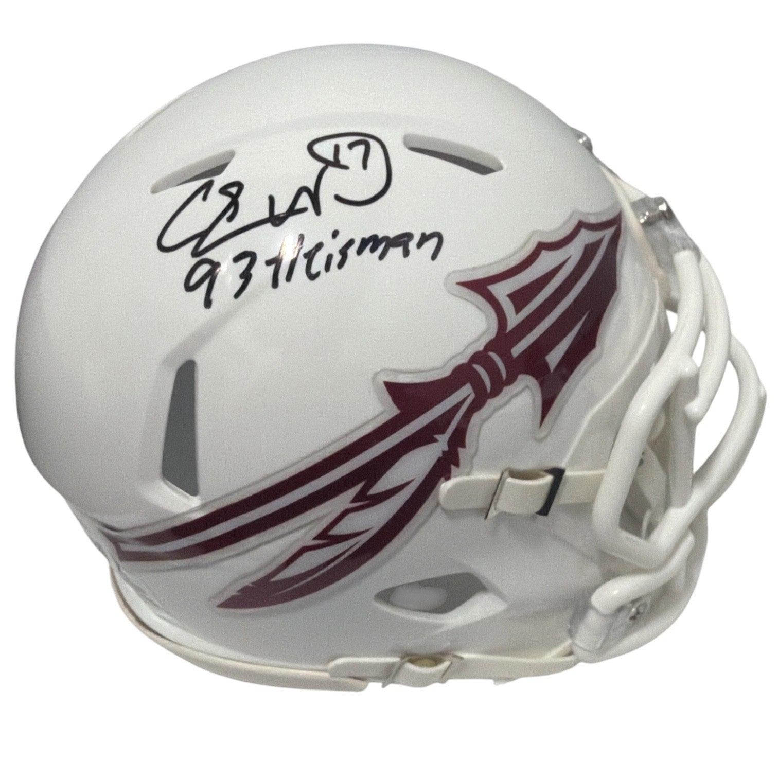 Charlie Ward Signed Florida State White Mini Helmet w 93 Heisman JSA Witness COA0