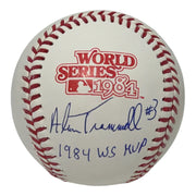 Alan Trammell Signed 1984 World Series Logo Baseball w/ 1984 WS MVP JSA Wit. COA0