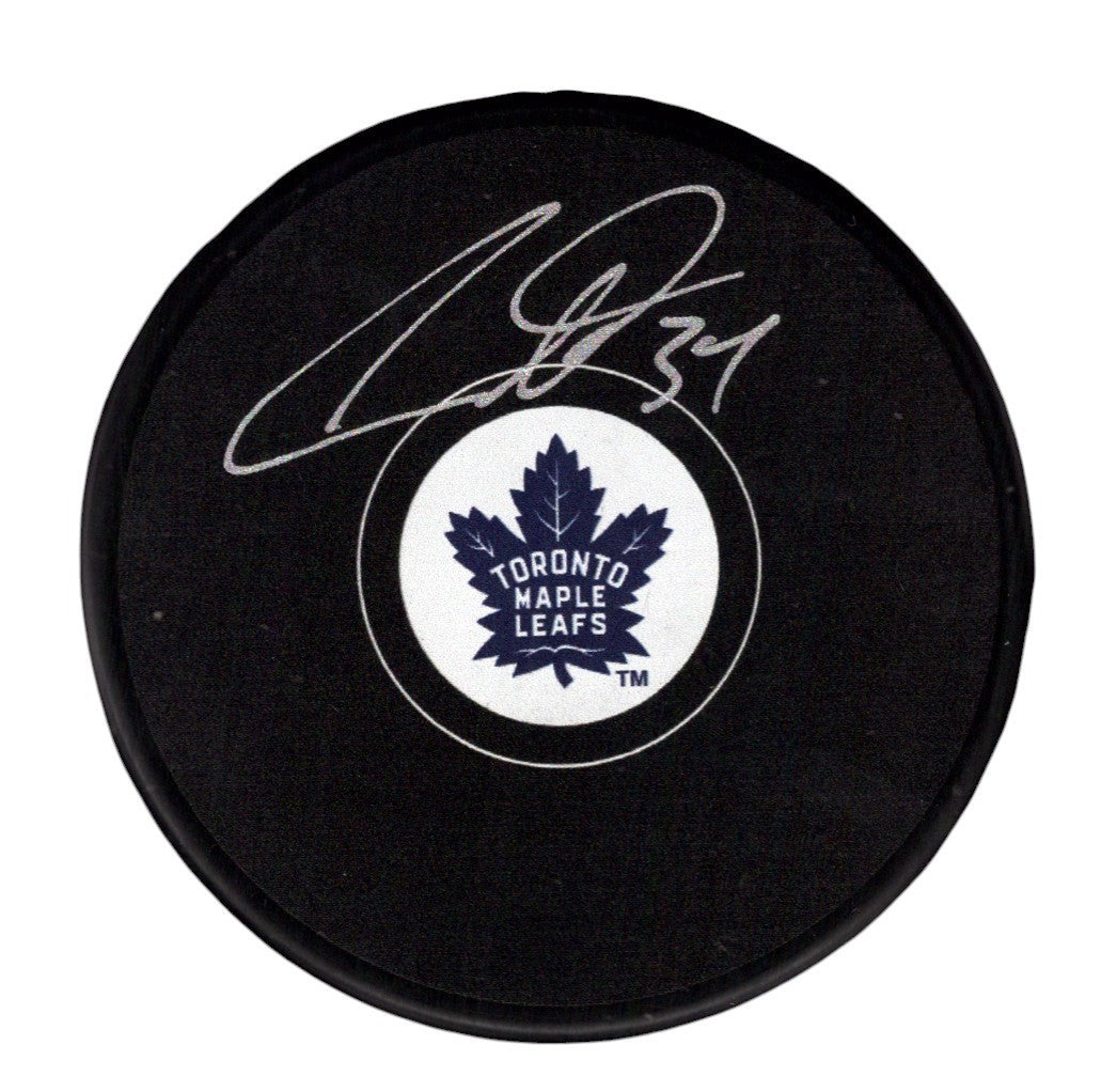 Auston Matthews Signed Autographed Toronto Maple Leafs Logo Puck Fanatics COA0