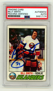 Billy Smith 1977-78 Topps #229 Signed PSA Authentic Blue Auto Islanders HOF0