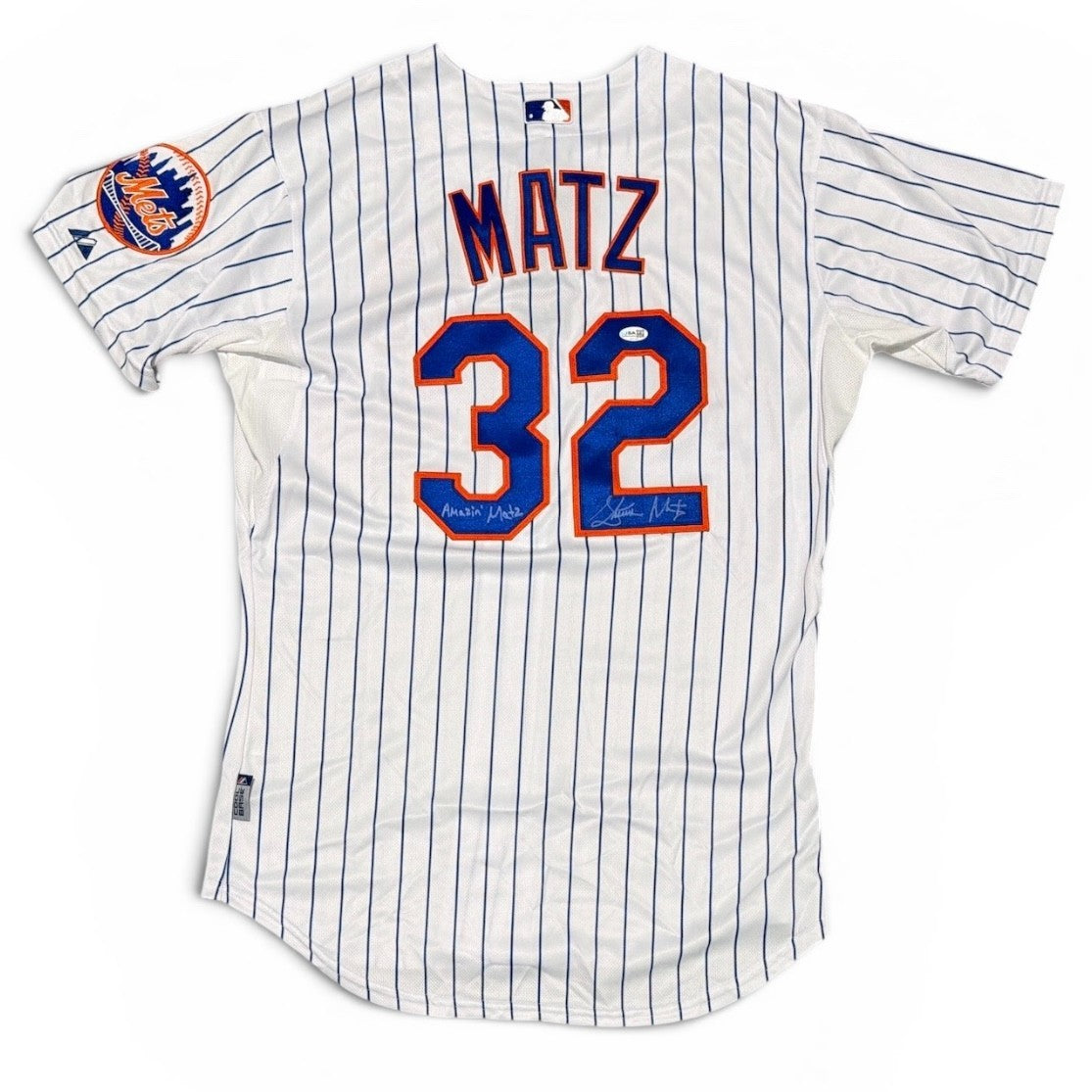 Steven Matz Signed New York Mets Majestic Jersey w/ Amazin Insc. JSA COA0