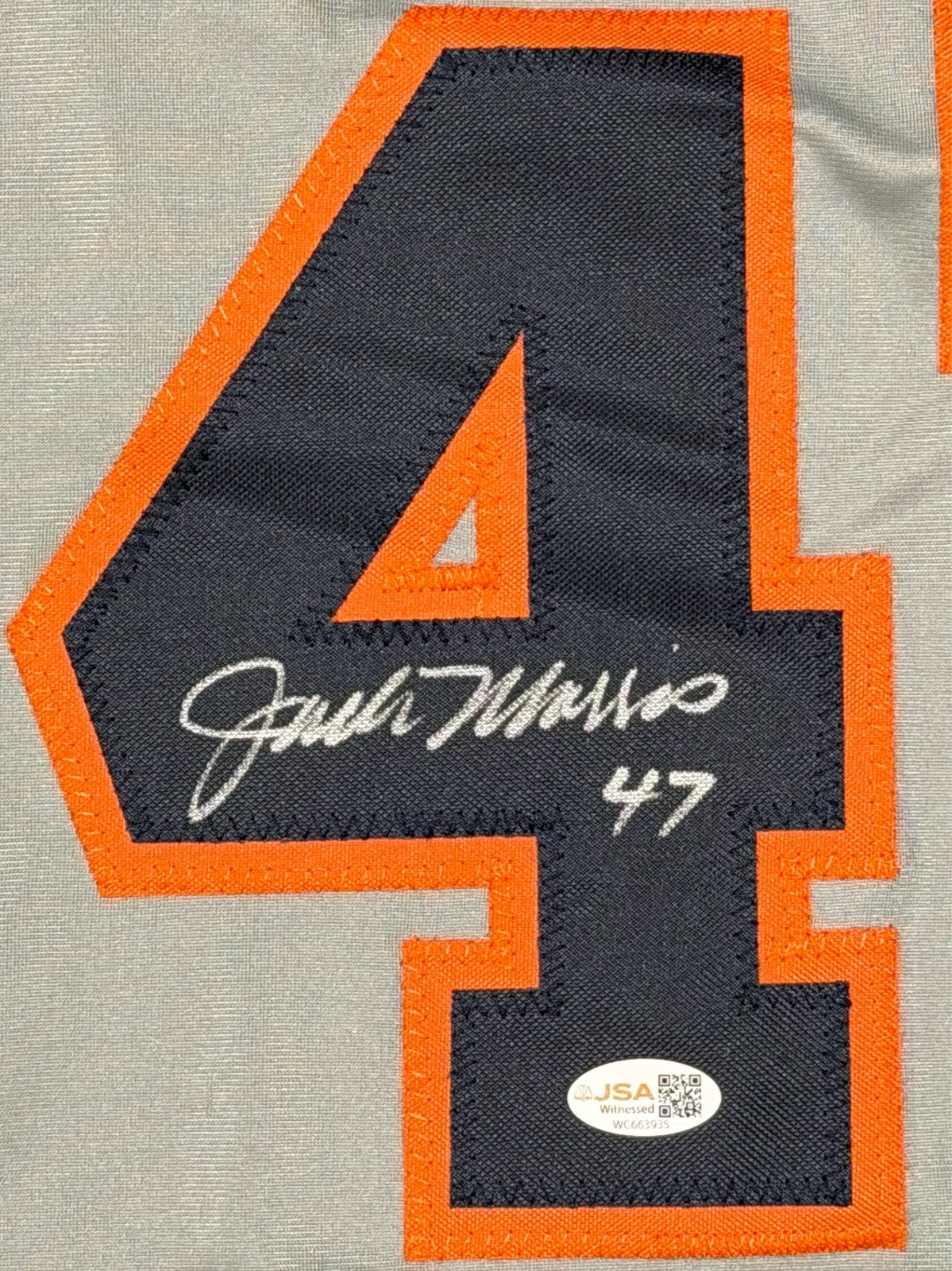 Jack Morris Signed Detroit Tigers Custom Jersey w/ #47 JSA Witness COA1