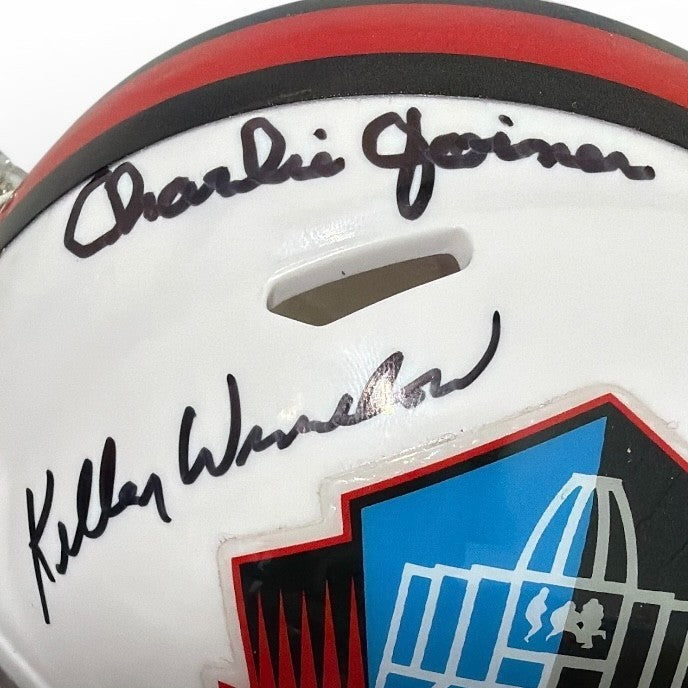 NFL Hall of Fame Multi Signed HOF Logo Mini Helmet w/ 15 Autos Beckett W BAS COA5