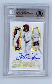 Jonathan India 2021 Hits Memorabilia Champions Gold Patch Dual Auto 1/1 RC BGS V0