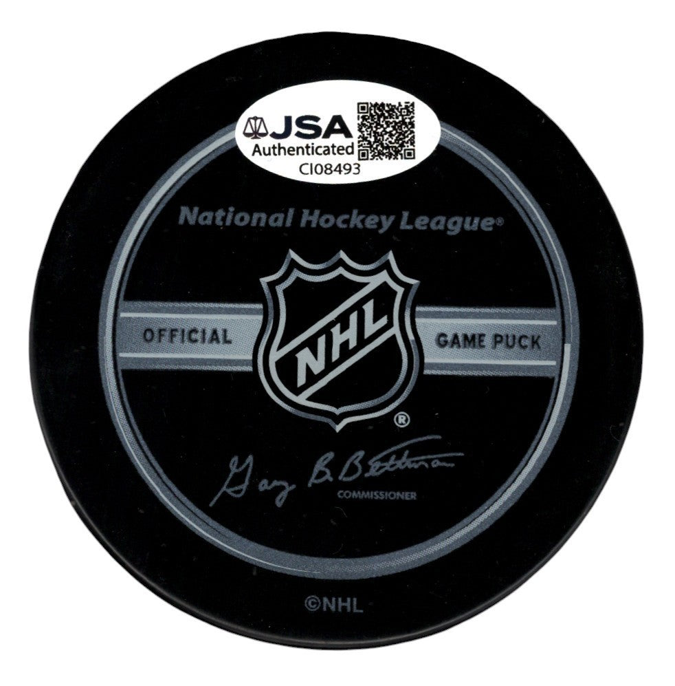 Teemu Selanne Signed Autographed Anaheim Ducks Official Game Puck JSA COA1