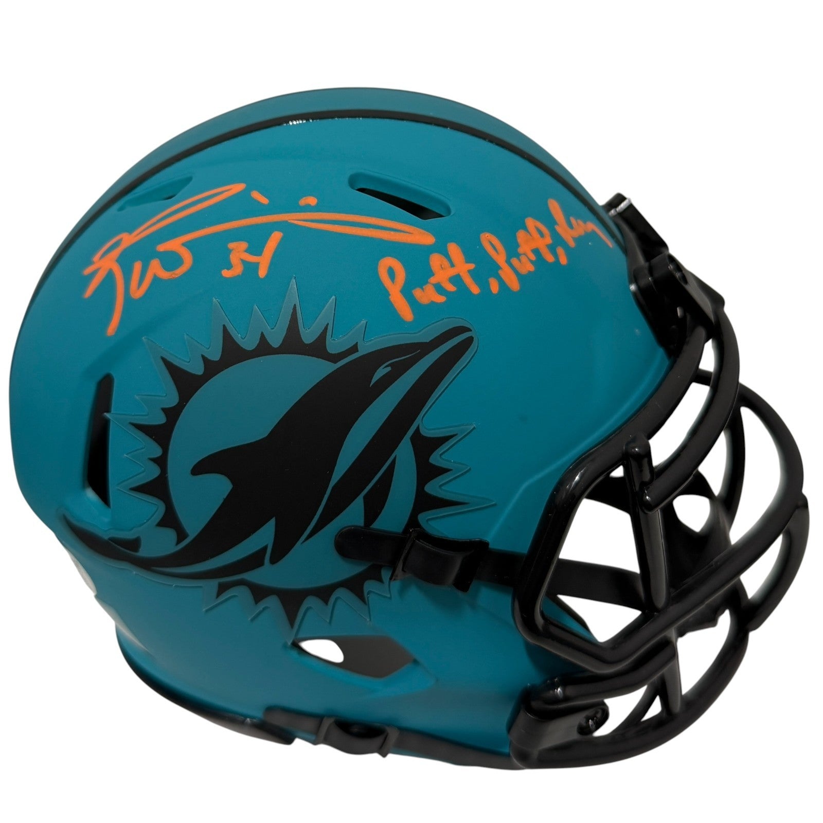 Ricky Williams Signed Dolphins Rave Mini Helmet w/ Puff Puff Run JSA Witness COA0