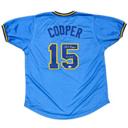 Cecil Cooper Signed Milwaukee Brewers Custom Jersey w/ 5x AS JSA Witness COA0