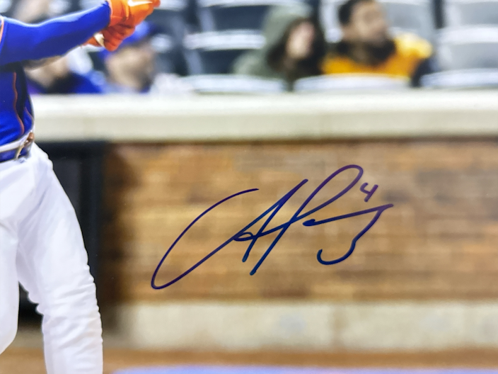 Francisco Alvarez Signed New York Mets 16x20 Photo Beckett Witness BAS COA1