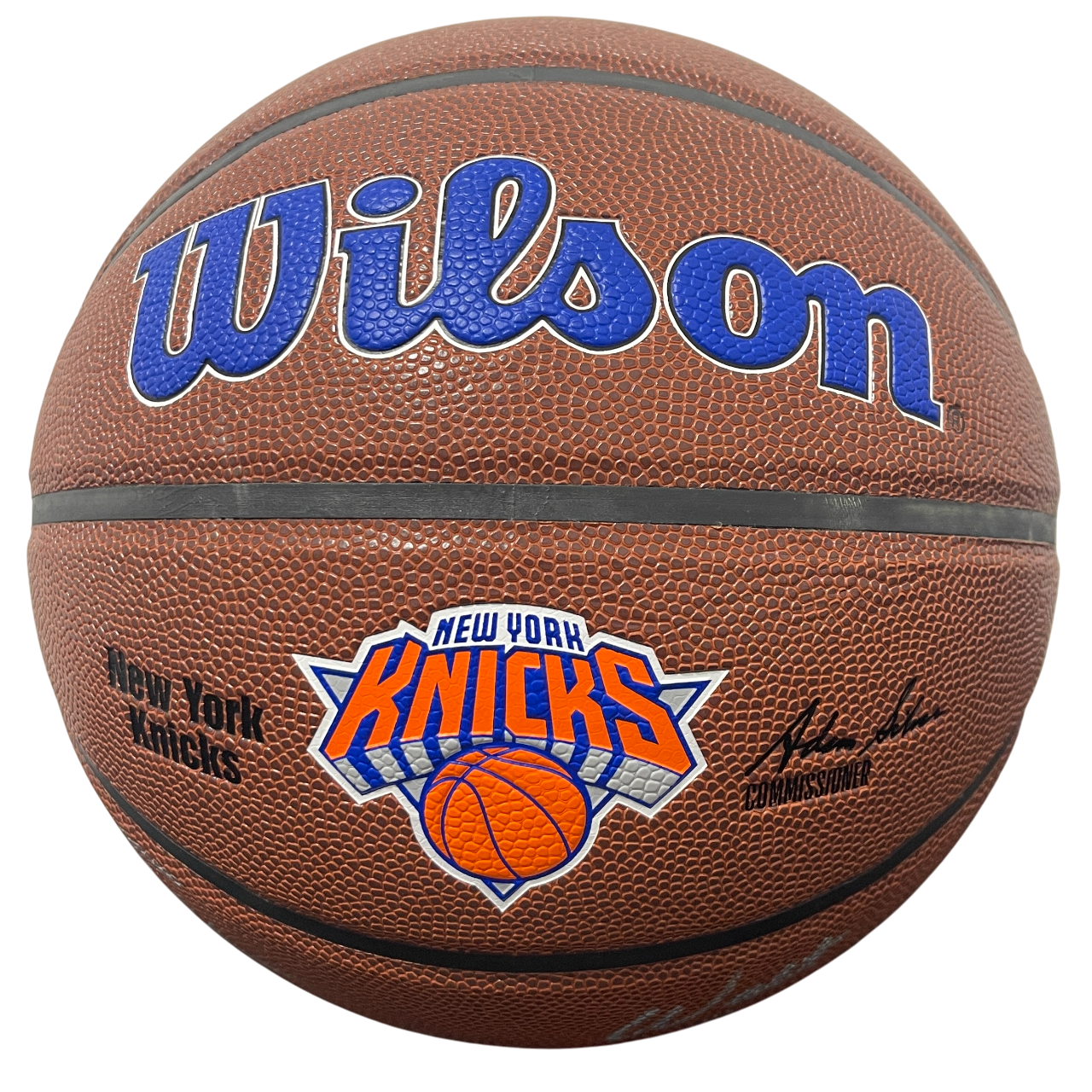 Earl Monroe Walt Frazier Dual Signed Wilson Knicks Basketball Beckett W BAS COA3