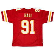 Tamba Hali Signed Autographed Kansas City Chiefs Custom Jersey JSA Witness COA0