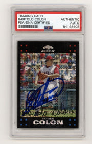 Bartolo Colon 2007 Topps Chrome X-Fractor Refractor Signed PSA Authentic Auto0