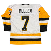 Joe Mullen Signed Pittsburgh Penguins Custom Jersey w/ 2 Insc JSA Witness COA0