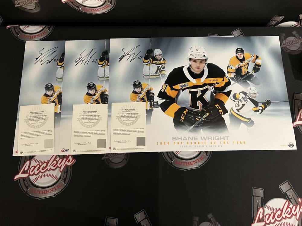 Shane Wright Signed Auto 16x24 Photo 2020 CHL ROY Upper Deck UDA COA QTY Kraken5