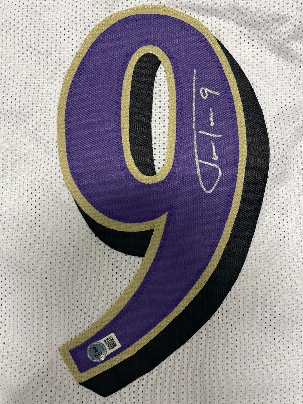 Justin Tucker Signed Baltimore Ravens Custom Jersey Beckett Witness BAS COA1
