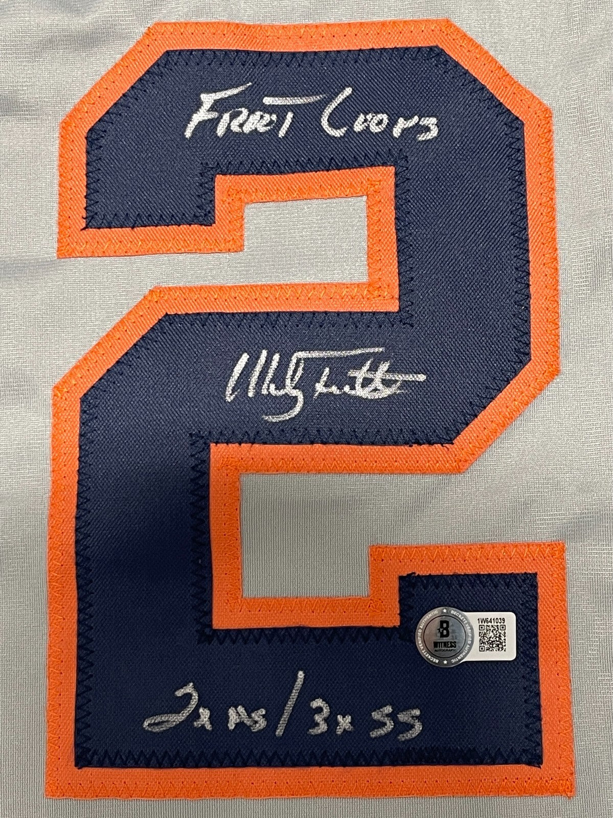 Mickey Tettleton Signed Detroit Tigers Custom Jersey w/ 3 Ins Beckett W BAS COA1