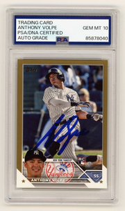 Anthony Volpe 2023 Topps Series 2 #460 Gold Parallel Signed RC /2023 PSA 10 Auto0