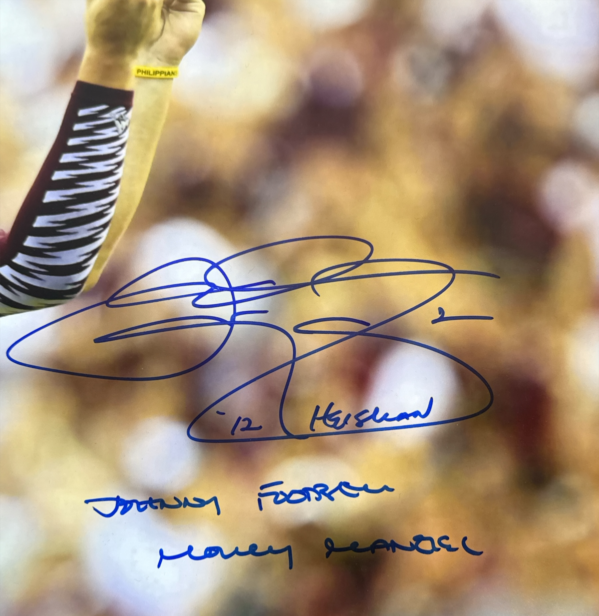 Johnny Manziel Signed Texas A&M Aggies 16x20 Photo w/ 3 Insc. Beckett BAS COA1