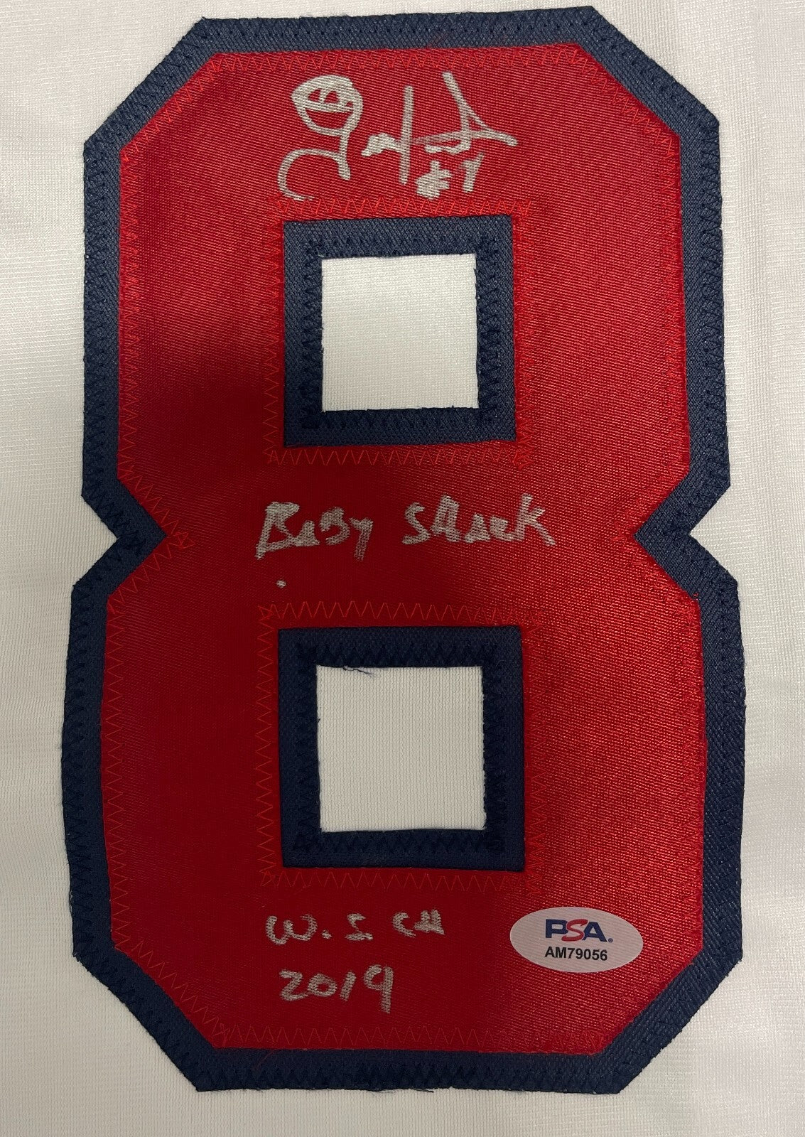 Gerardo Parra Signed Washington Custom Jersey w/ 2 Ins Beckett BAS COA1