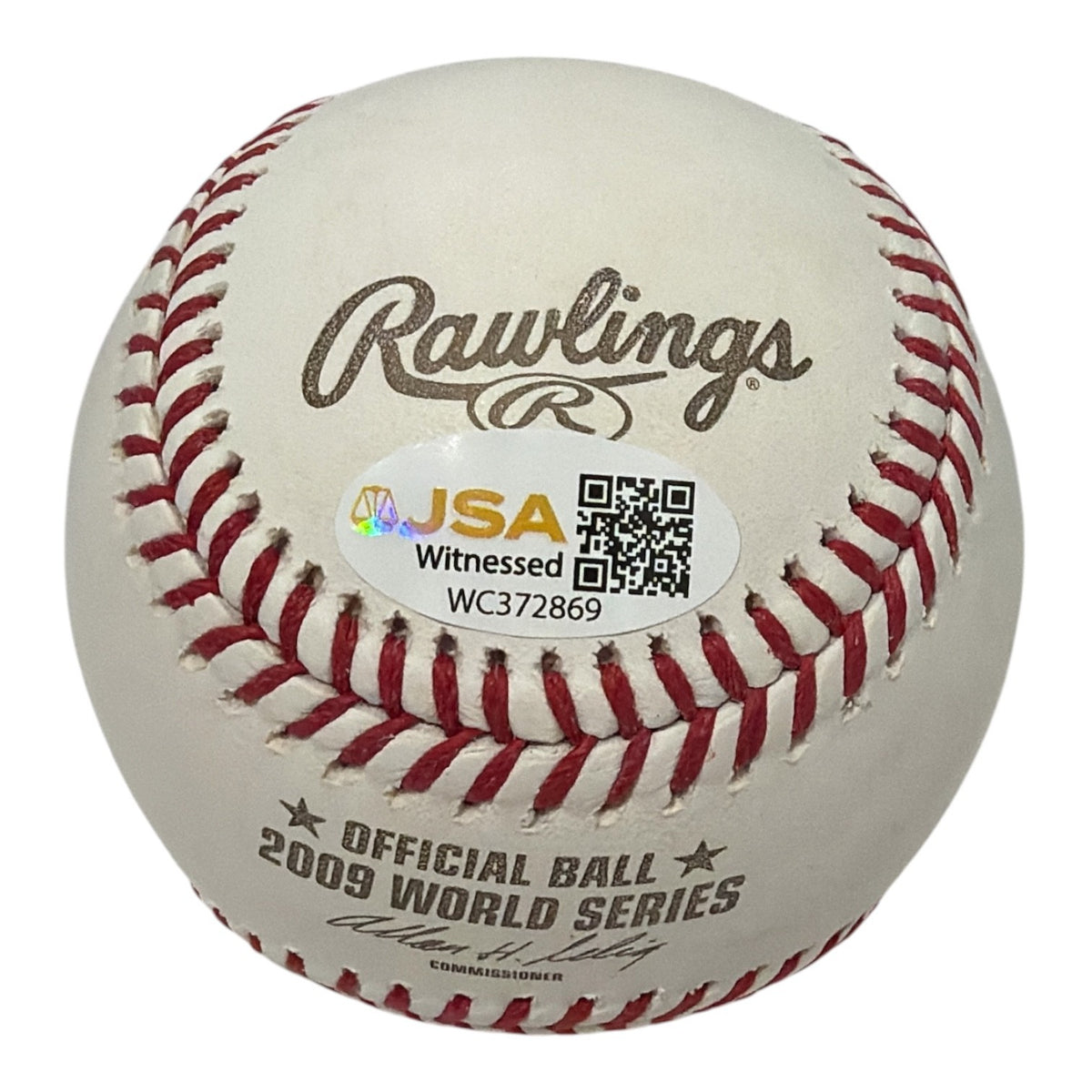 Orlando Hernandez Signed World Series Logo Baseball w/ 1999 ALCS MVP JSA Wit COA1