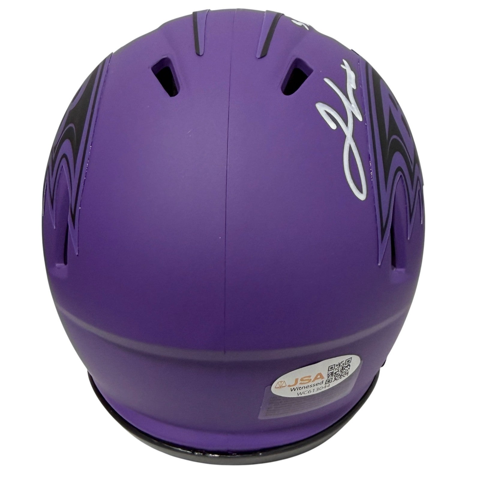 Jamal Lewis Signed Ravens Rave Mini Helmet w/ SB XXXV Champ JSA Witness COA3