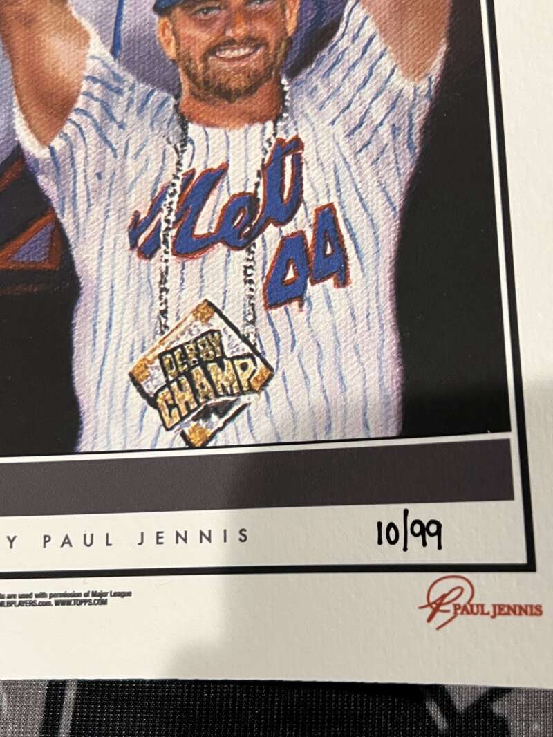 Pete Alonso Signed Auto Topps Game within the Game Art Print #10/99 Fanatics COA3