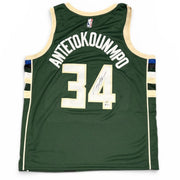 Giannis Antetokounmpo Signed Milwaukee Bucks Nike Jersey Beckett Witness BAS COA0