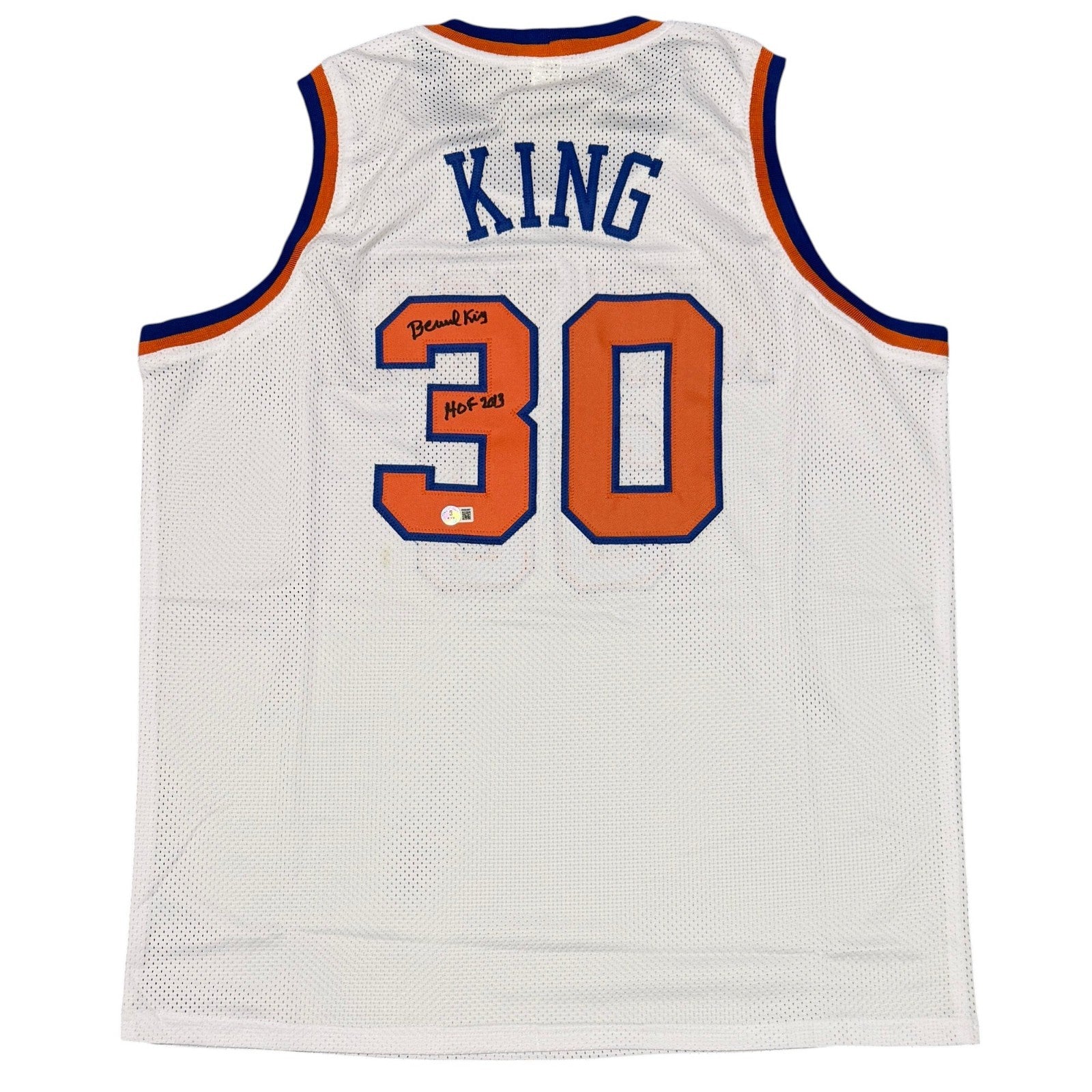 Bernard King Signed New York Knicks Custom Jersey w/ HOF 2013 Beckett W BAS COA0