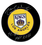 Marcel Dionne Signed Los Angeles Kings Puck w/ 79-80 Art Ross Beckett W BAS COA0