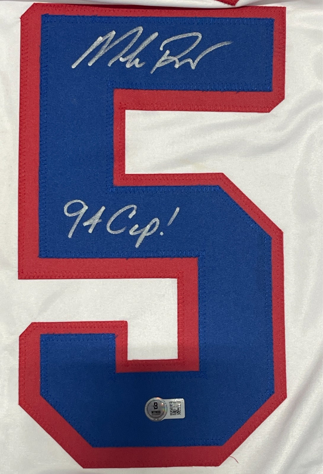 Mike Richter Signed New York Rangers Custom Jersey w/ 94 Cup Beckett W BAS COA1