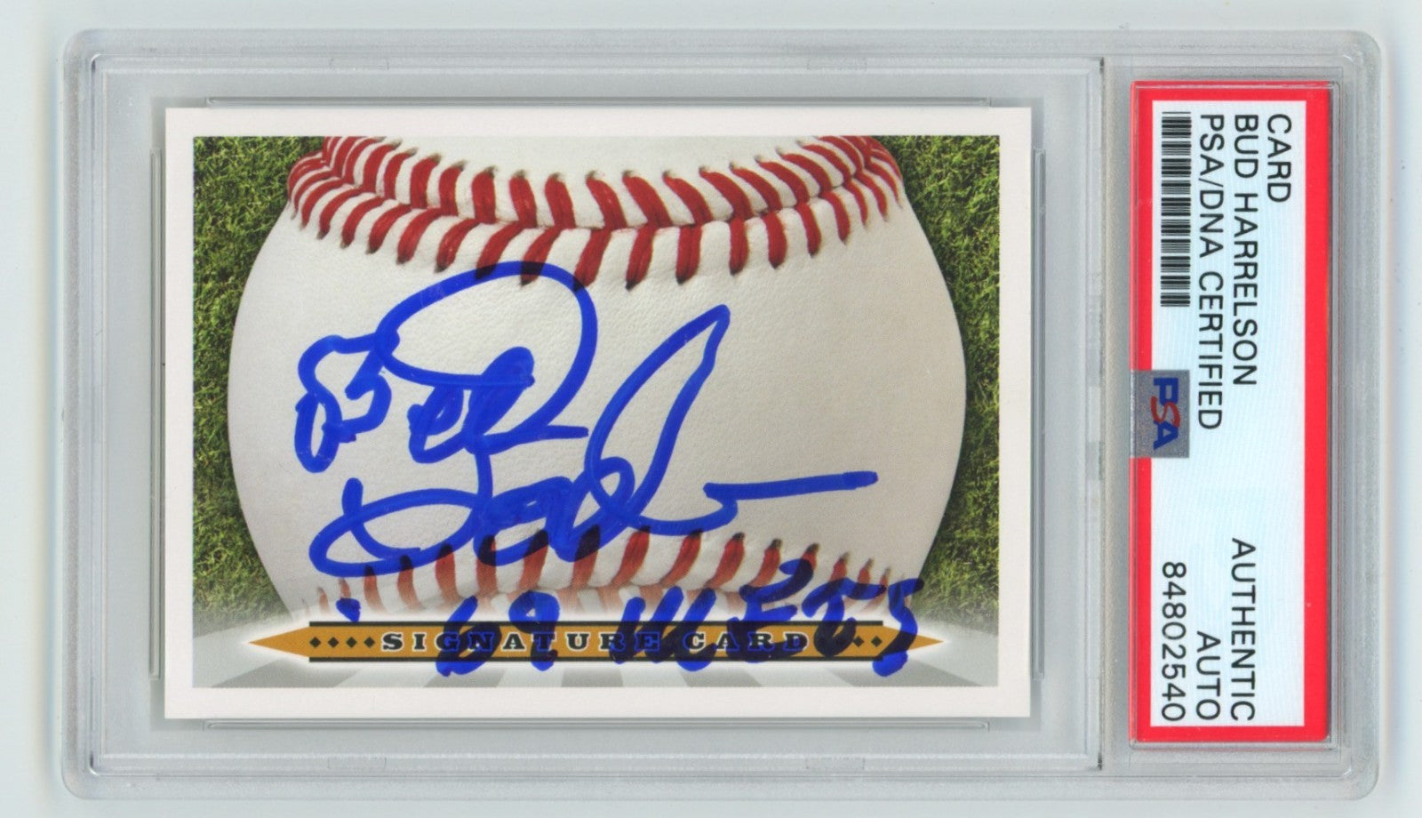 Bud Harrelson 2008 Signature Autograph Card Signed Auto w 69 Met PSA Authentic B0