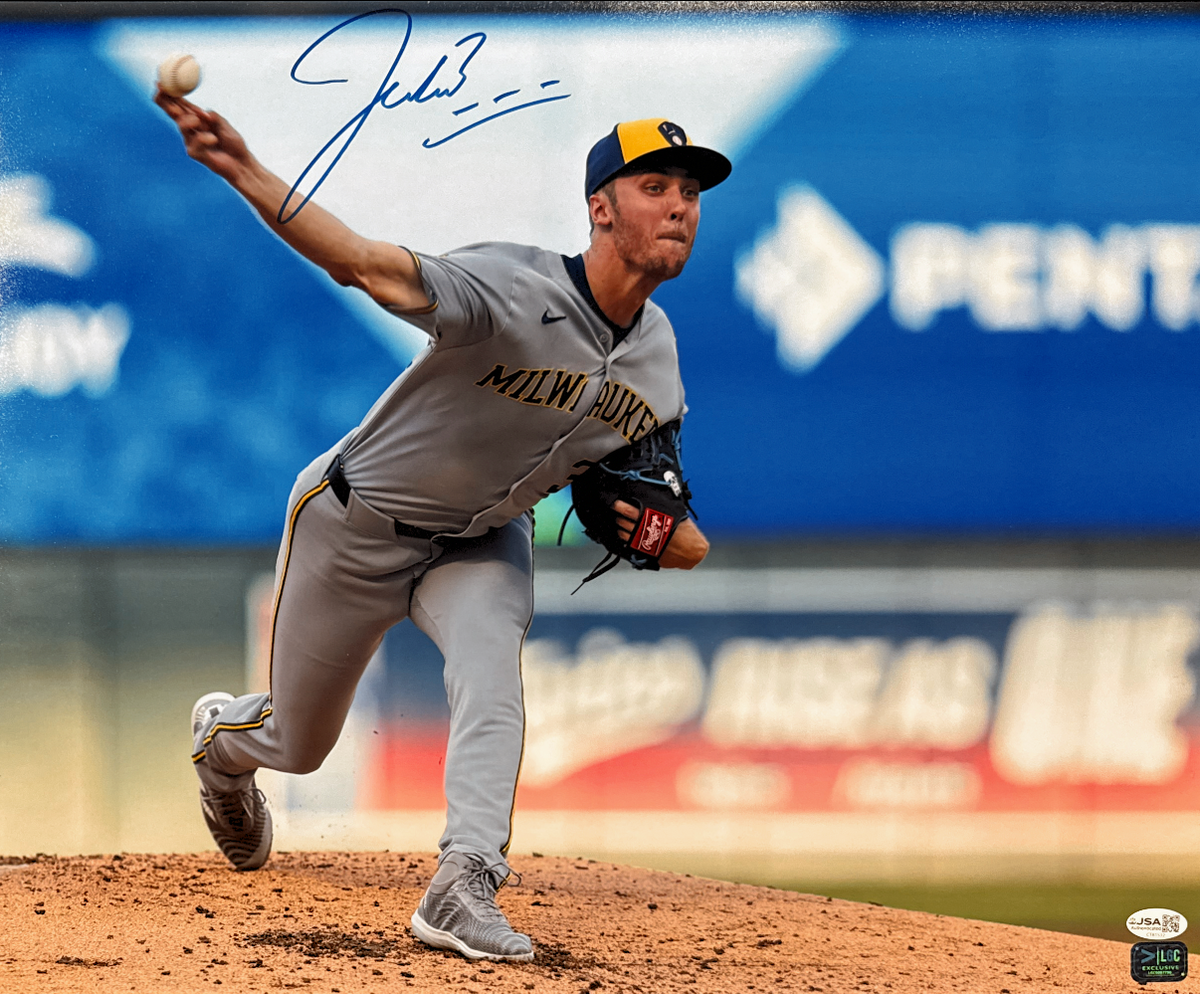 Jacob Misiorowski Autographed Signed 16x20 Photo Milwaukee Brewers JSA COA PROVA0