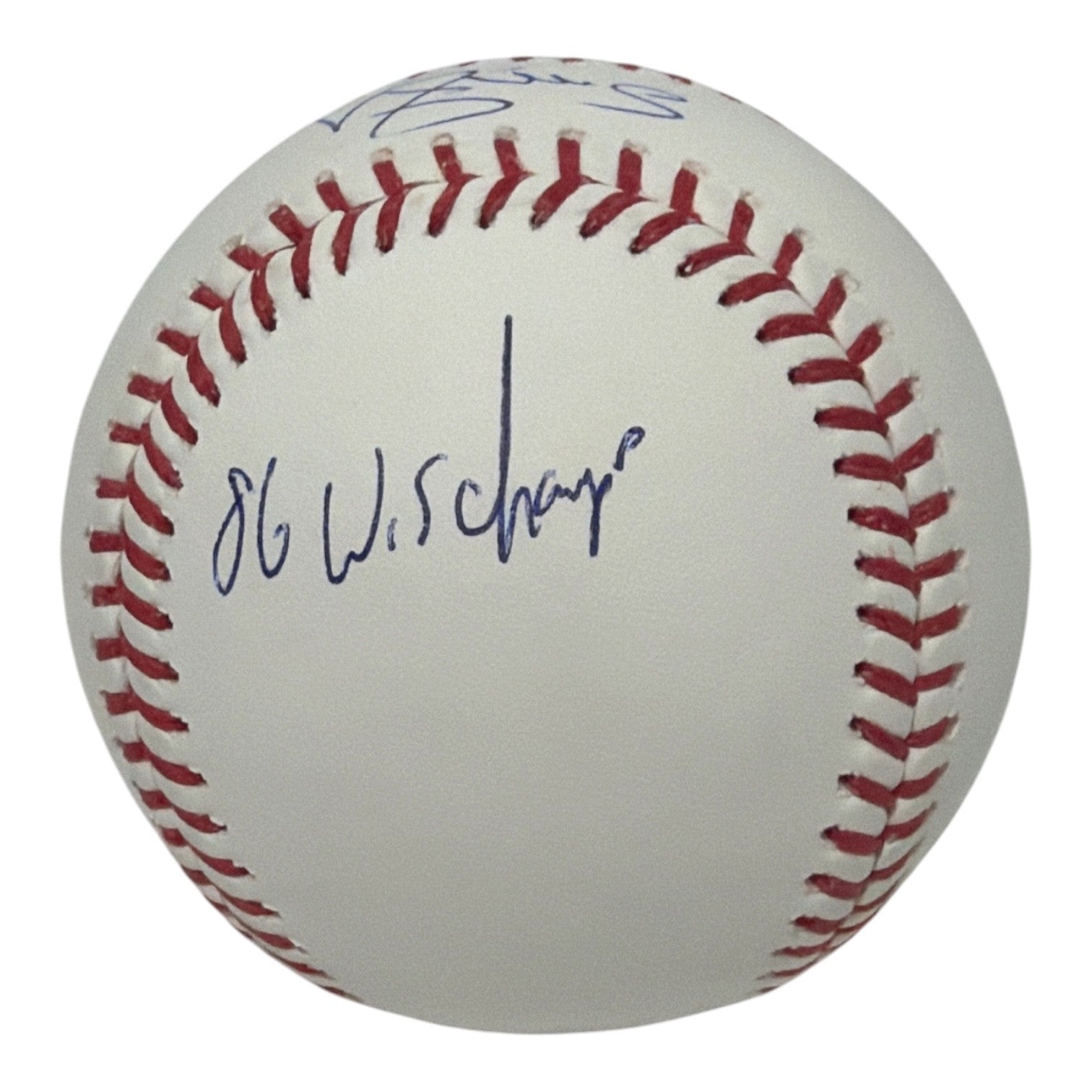 Doc Gooden Darryl Strawberry Dual Signed ROMLB Baseball w/ 86 WS Champs JSA COA1