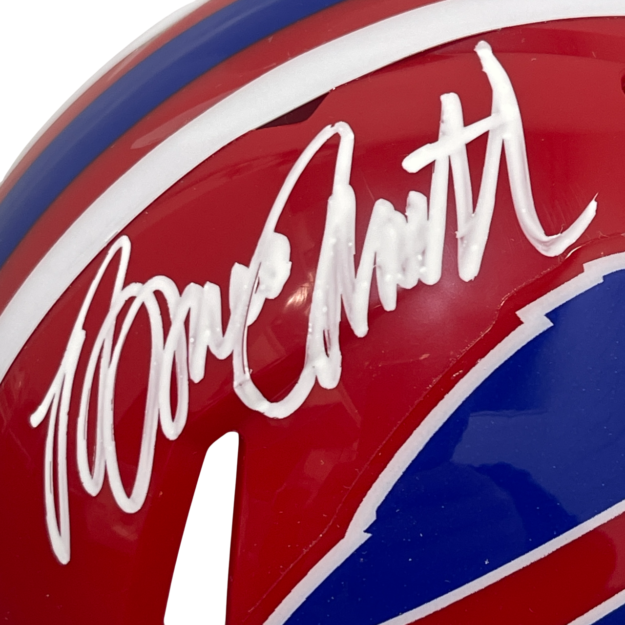 Bruce Smith Signed Buffalo Bills TB Mini Helmet Beckett Witness BAS COA1