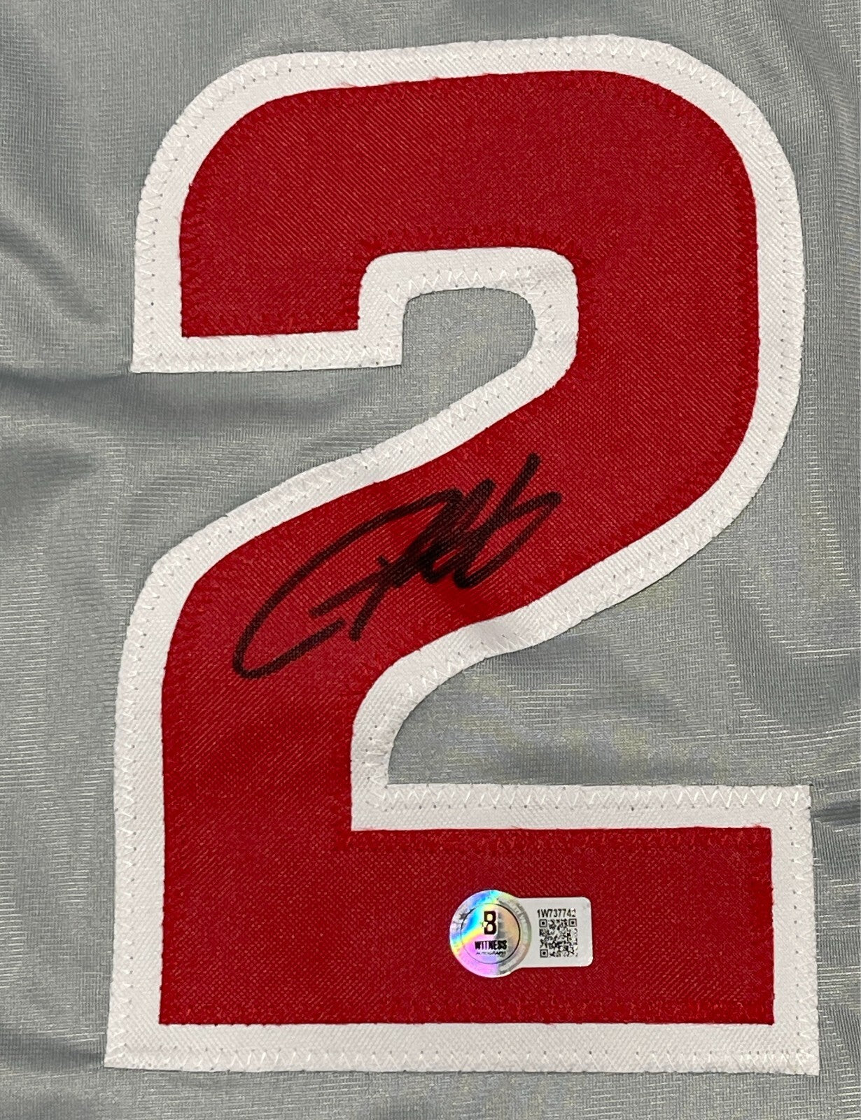 Derrek Lee Signed Chicago Cubs Custom Jersey Beckett Witness BAS COA1