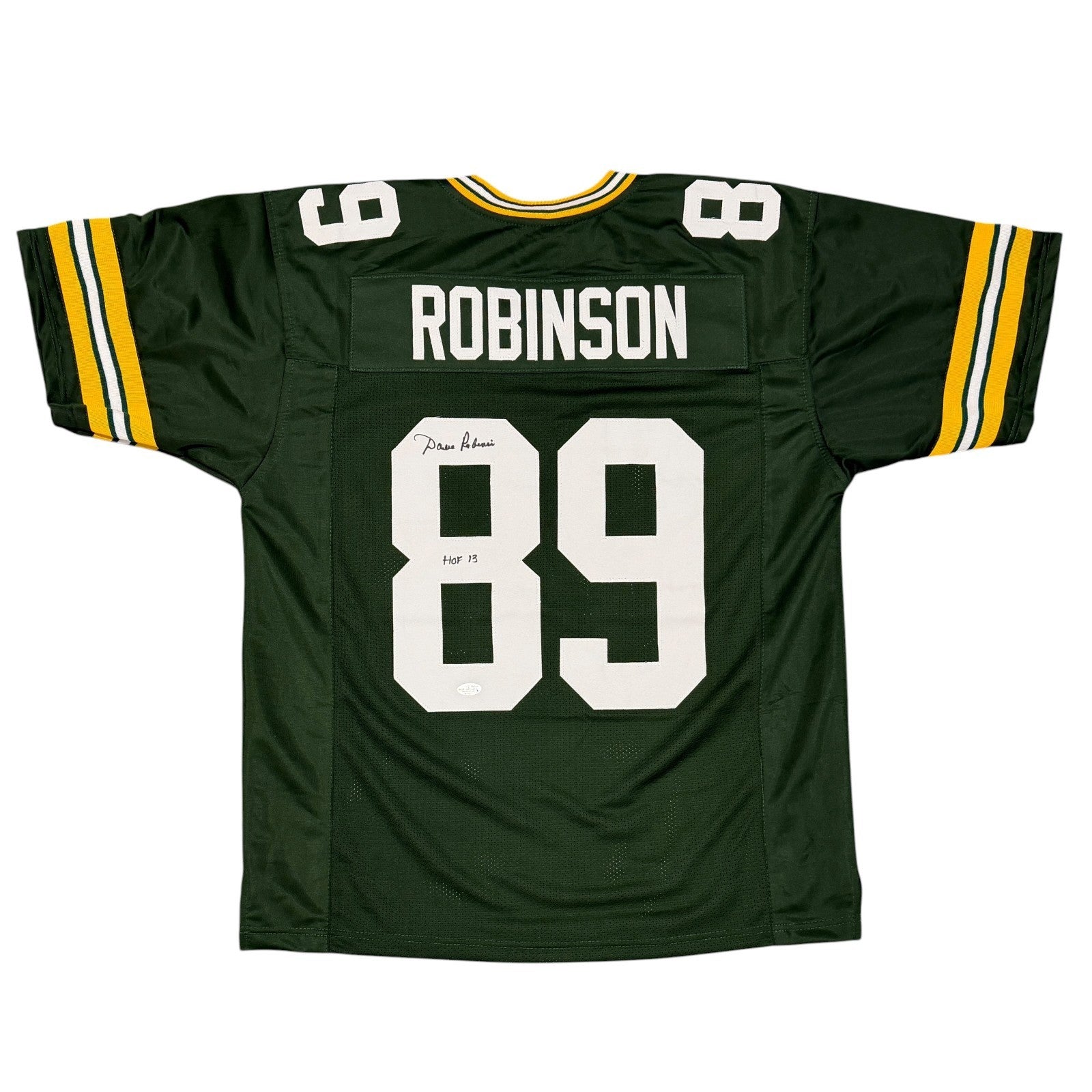 Dave Robinson Signed Green Bay Packers Custom Jersey w/ HOF 2013 JSA Witness COA0