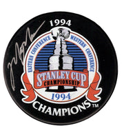 Mark Messier Signed 1994 Stanley Cup Champions Puck JSA + Steiner CX COA0