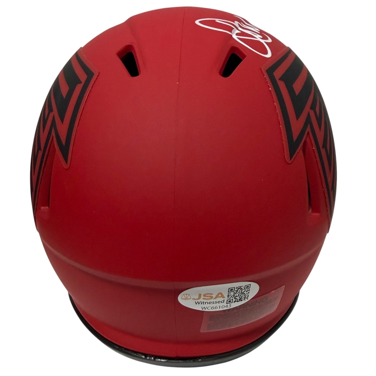 Jamal Anderson Signed Atlanta Falcons Rave Mini Helmet JSA Witness COA2