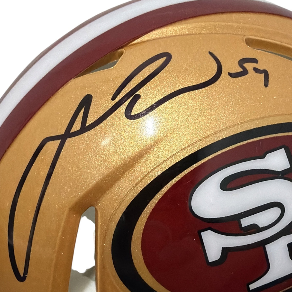 Fred Warner Signed San Francisco 49ers Speed Mini Helmet Beckett BAS COA1