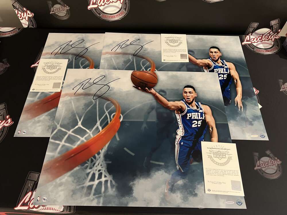 Ben Simmons Signed 24x20 Photo Above The Clouds Upper Deck UDA COA 76ers5