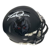 Terrell Suggs Signed Baltimore Ravens ALT #2 Black Mini Helmet JSA Witness COA0