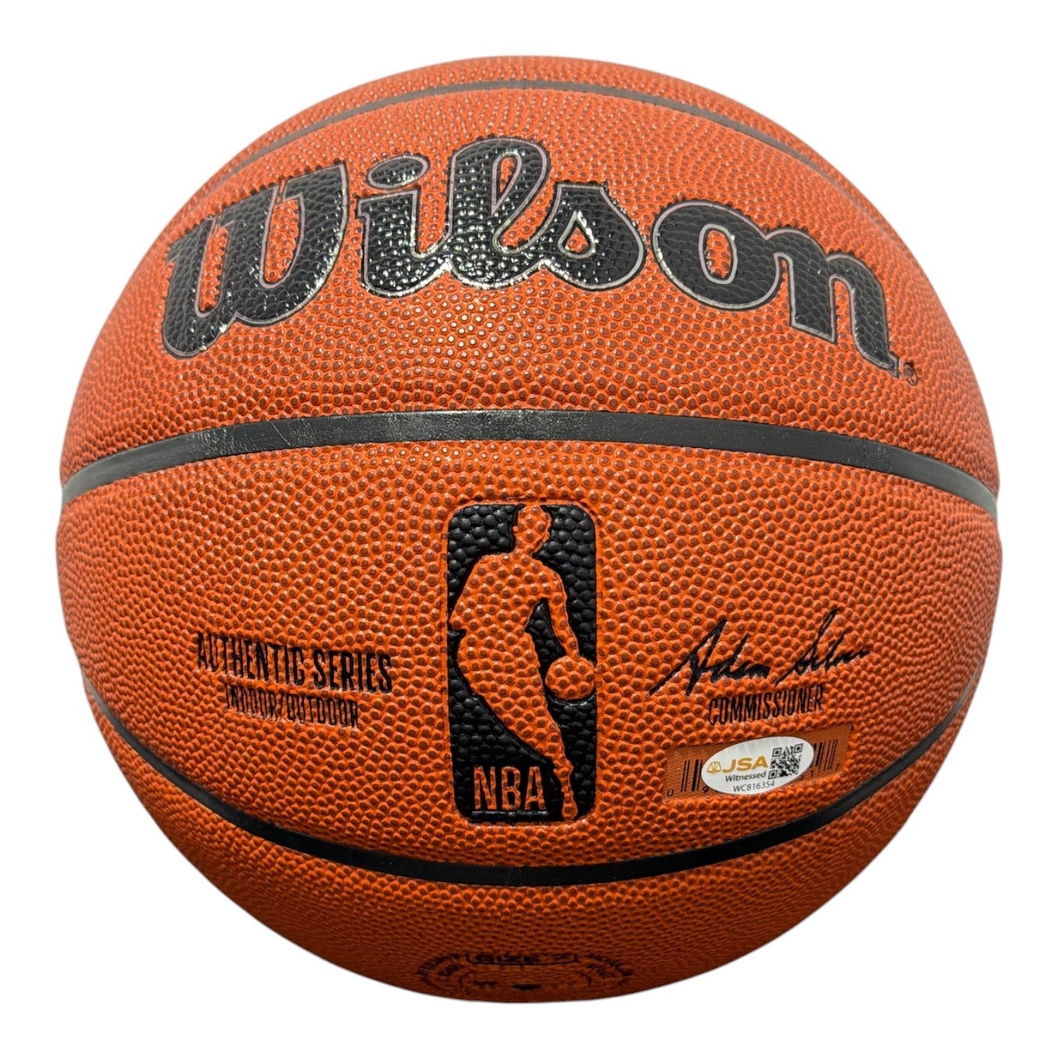 Bernard King Signed Wilson NBA Basketball w/ HOF + SC Ins JSA Witness COA3