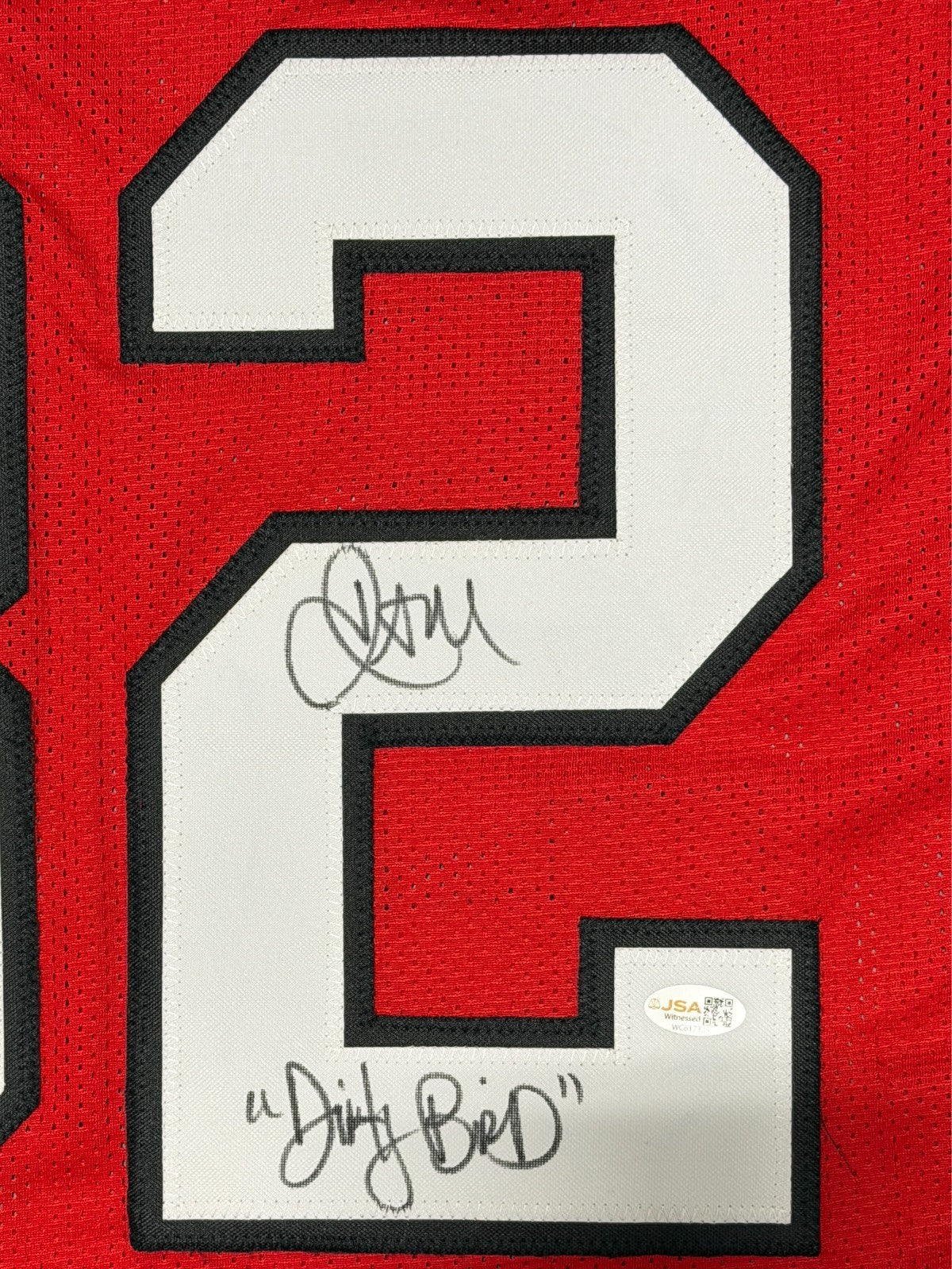 Jamal Anderson Signed Atlanta Falcons Custom Jersey w/ Dirty Bird JSA Wit COA1