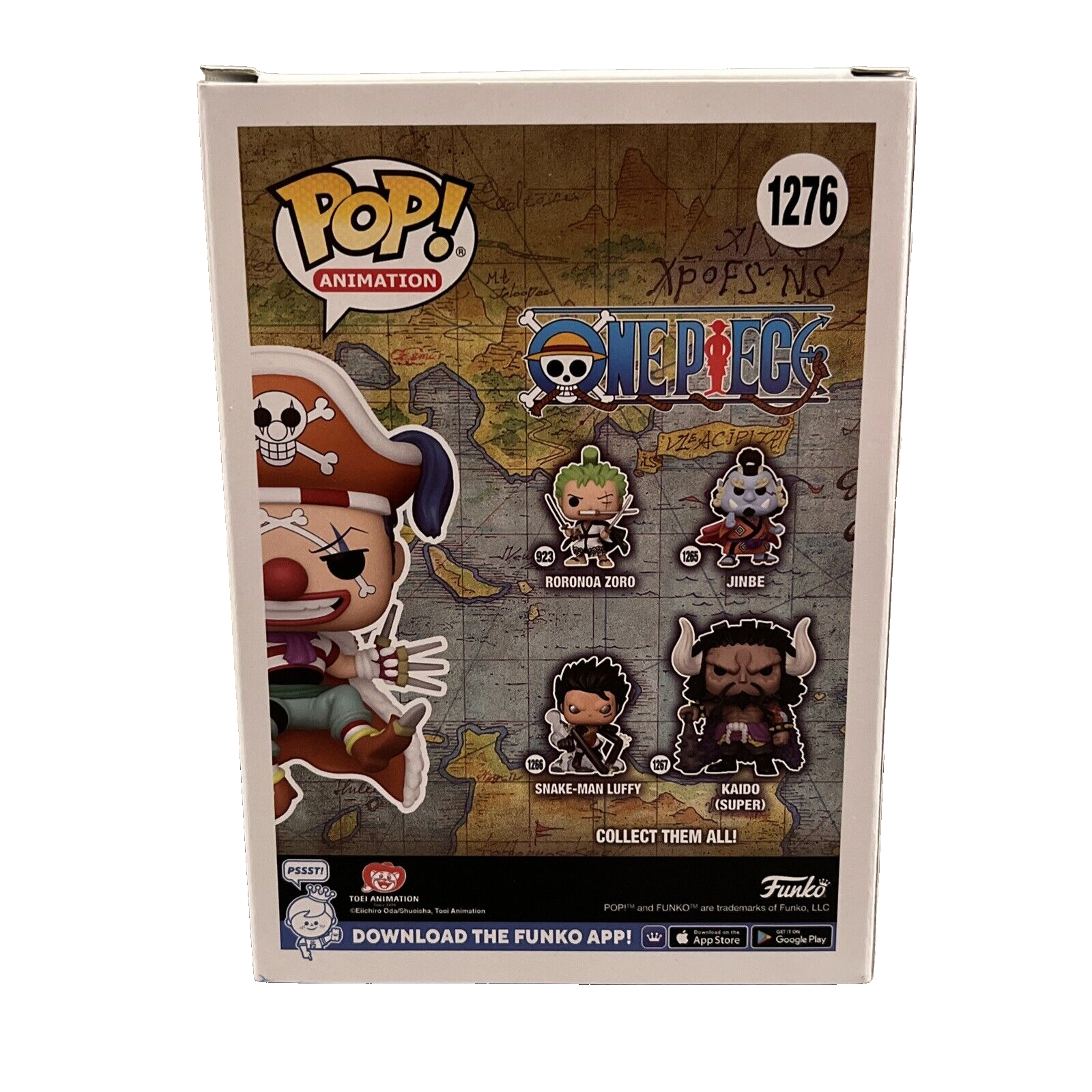 Jeff Ward Signed Auto Buggy the Clown #1276 One Piece Funko Pop w/ Insc. JSA COA3