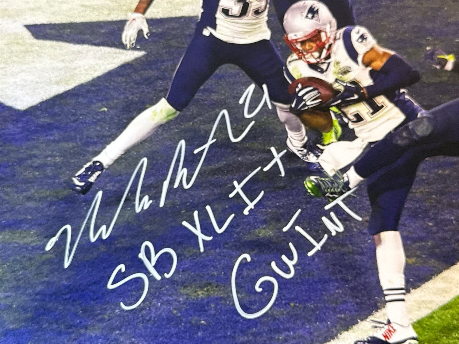 Malcom Butler Signed New England Patriots 16x20 Photo w/ GW INT JSA Witness COA1