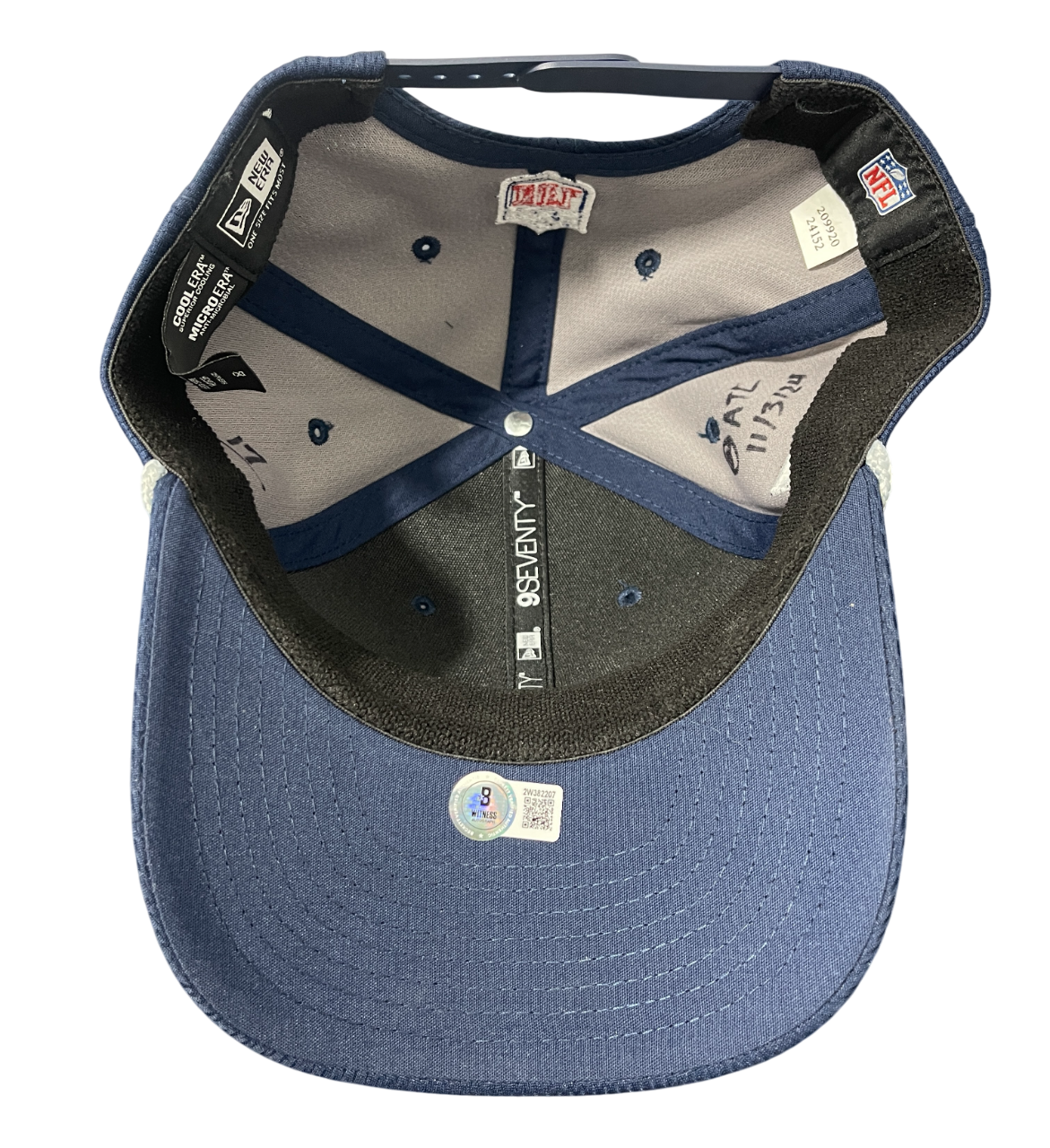 Brandon Aubrey Signed Auto Game Worn 2024 Cowboys Hat vs ATL Beckett BAS COA #43