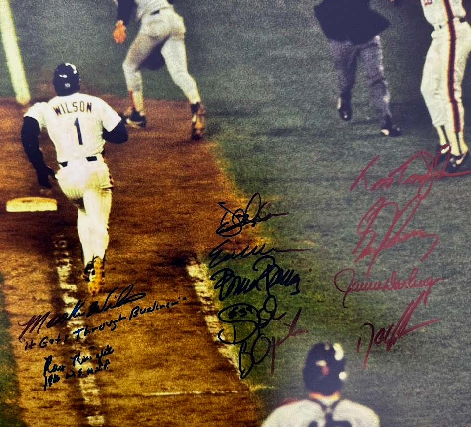 New York Mets 1986 World Series 23 Auto Team Signed 16x20 Photo w/ Insc. JSA COA3