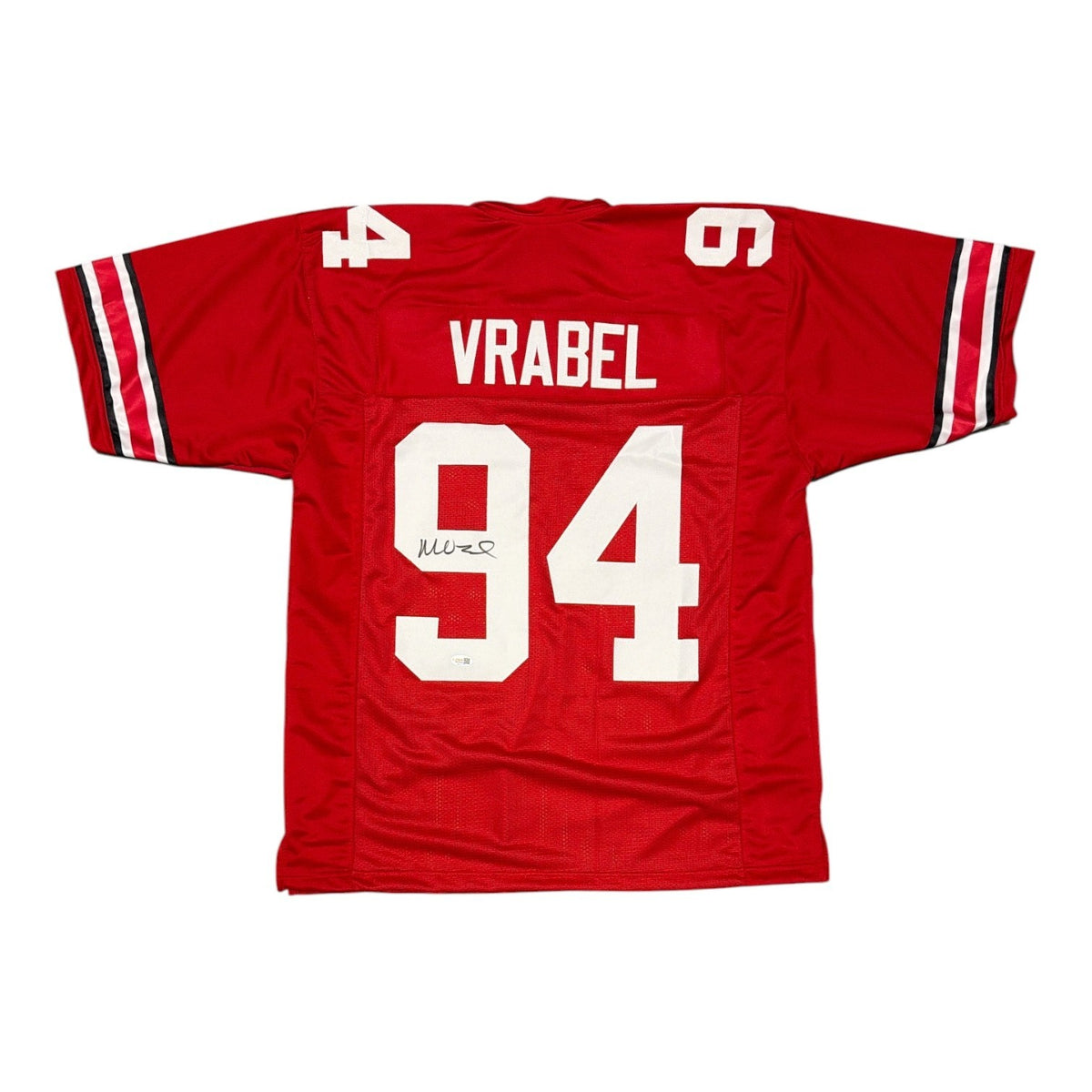 Mike Vrabel Signed Ohio State Buckeyes Custom Jersey JSA Witness COA0