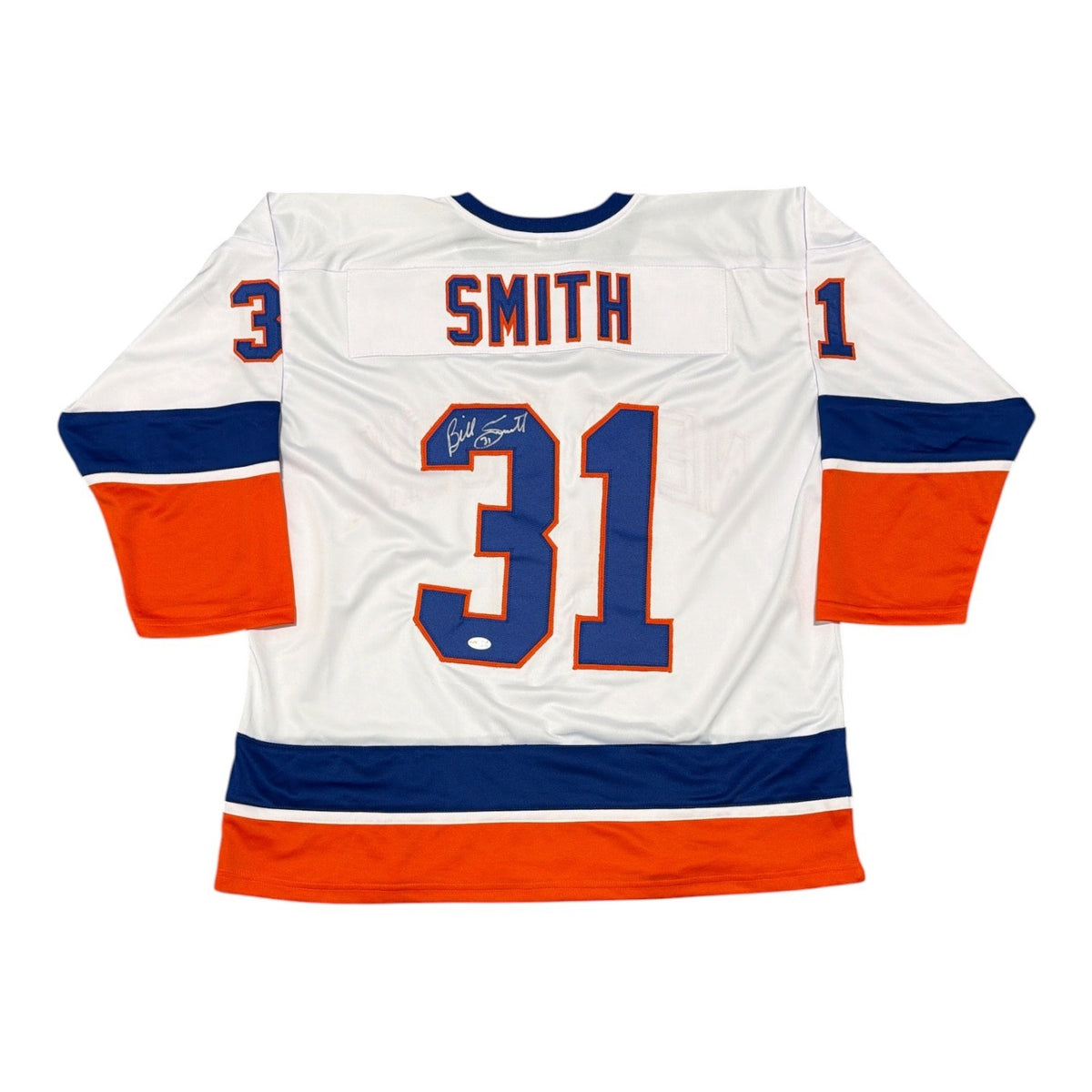 Billy Smith Signed Autographed New York Islanders Custom Jersey JSA Witness COA0
